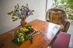 Fireplace table detail